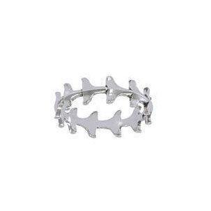 Whale Tail Sterling Silver Ring TR971 - DiveSilver Jewelry