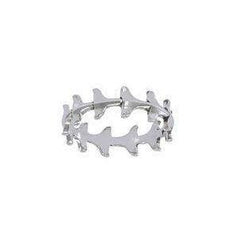 Whale Tail Sterling Silver Ring TR971 - DiveSilver Jewelry
