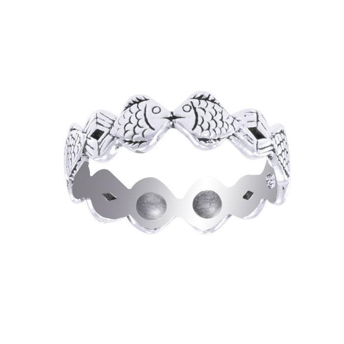 Small Angelfish Sterling Silver Ring TR974 - Rings