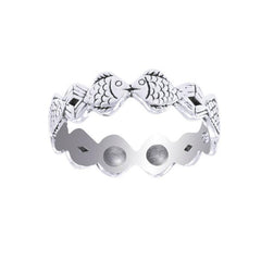 Small Angelfish Sterling Silver Ring TR974 - Rings