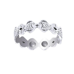 Small Angelfish Sterling Silver Ring TR974 - Rings