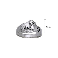 Sea Otter Sterling Silver Ring TRI106 - DiveSilver Jewelry