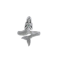 Mermaid Wrap Sterling Silver Ring TRI1328 - Rings