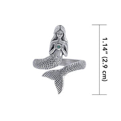 Mermaid Wrap Sterling Silver Ring TRI1328 - Rings
