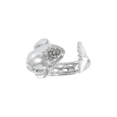 Celtic Accent Whale Sterling Silver Wrap Ring TRI1629 - Rings