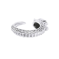 Celtic Accent Seahorse Sterling Silver Wrap Ring TRI1633 - Rings