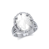 Mermaid Sterling Silver Ring with Clear Quartz TRI1729 - Rings