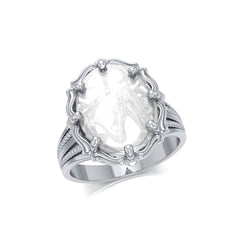 Mermaid Sterling Silver Ring with Clear Quartz TRI1729 - Rings