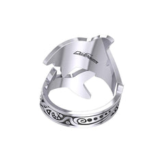 Aboriginal Shark Silver Spoon Ring TRI1736 - Ring