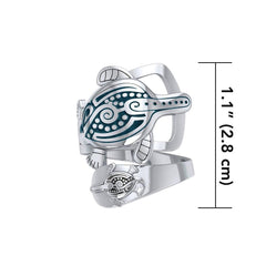 Aboriginal Inspired Turtle Sterling Silver Ring - DiveSilver Jewelry
