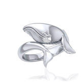 Graceful Humpback Whale Silver Ring TRI1766 - Ring