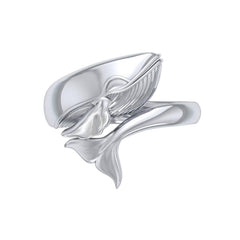 Graceful Humpback Whale Silver Ring TRI1766 - Ring
