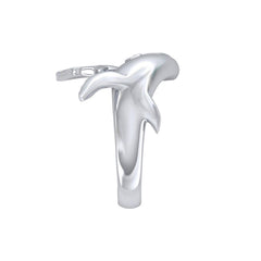 Graceful Humpback Whale Silver Ring TRI1766 - Ring