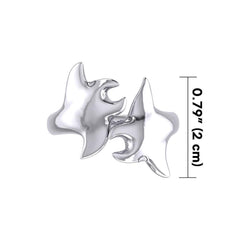 Double Manta Ray Silver Ring TRI1832 - Ring