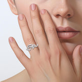 Whale Shark with Wave Silver Wrap Ring TRI2433 - DiveSilver Jewelry