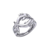 Oceanic Bonds Sterling Silver Friendly Dolphins Puzzle Ring by Peter Stone TRI2472 - DiveSilver Jewelry