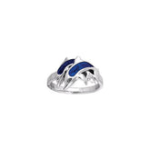 Twin Dolphins Sterling Silver Ring TRI250 - Rings