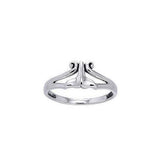 Whale Tail Sterling Silver Ring TRI387 - DiveSilver Jewelry