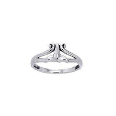 Whale Tail Sterling Silver Ring TRI387 - DiveSilver Jewelry