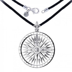 Fleur de Lis Compass Necklace Set TSE693 - Sets