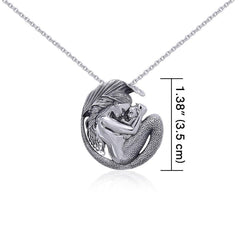 Silver Motherhood Mermaid Pendant and Chain Set by Selina Fenech TSE774 - Jewelry