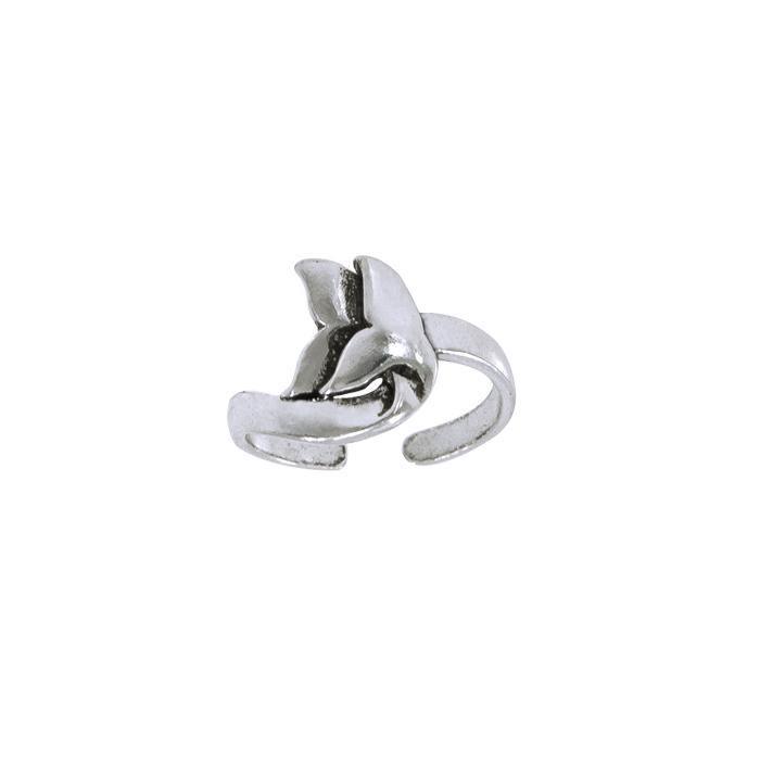 Double Whale Silver Wrap Ring Sterling Silver Toe Ring TTR092 - Rings
