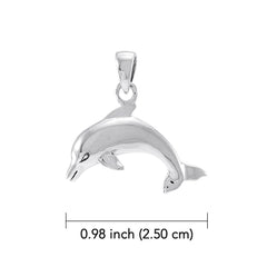 Dolphin 14K White Gold Pendant WTP1016 - DiveSilver Jewelry