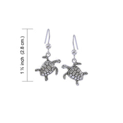 Turtle Sterling Silver Hook Earring JE249 - DiveSilver Jewelry