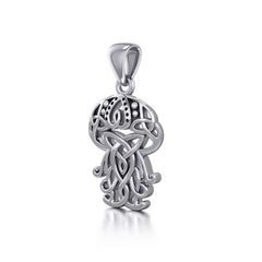 Celtic Inspired Box Jellyfish Silver Pendant TPD5208 - Pendant