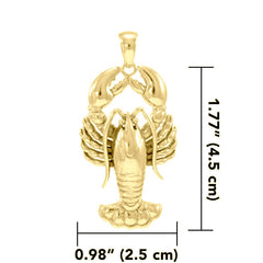 Lobster Solid Gold Pendant