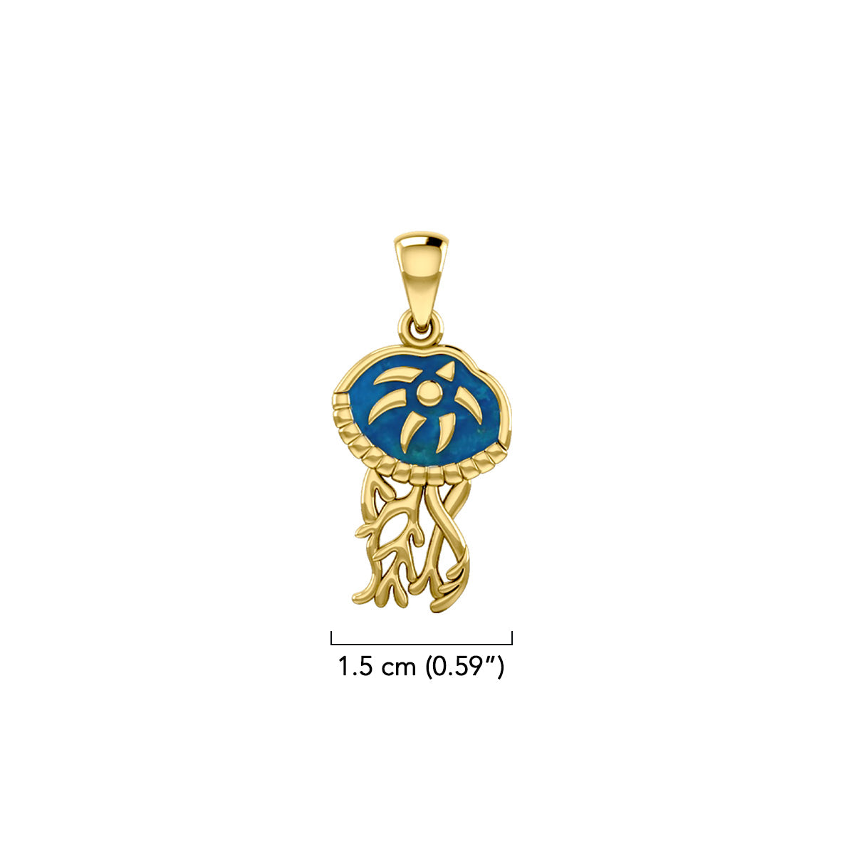 Jellyfish Solid Gold Pendant GPD6436