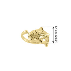 Whale Shark Solid Yellow Gold Ring GRI1642