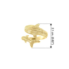 Whale Shark Solid Yellow Gold Ring GRI1652