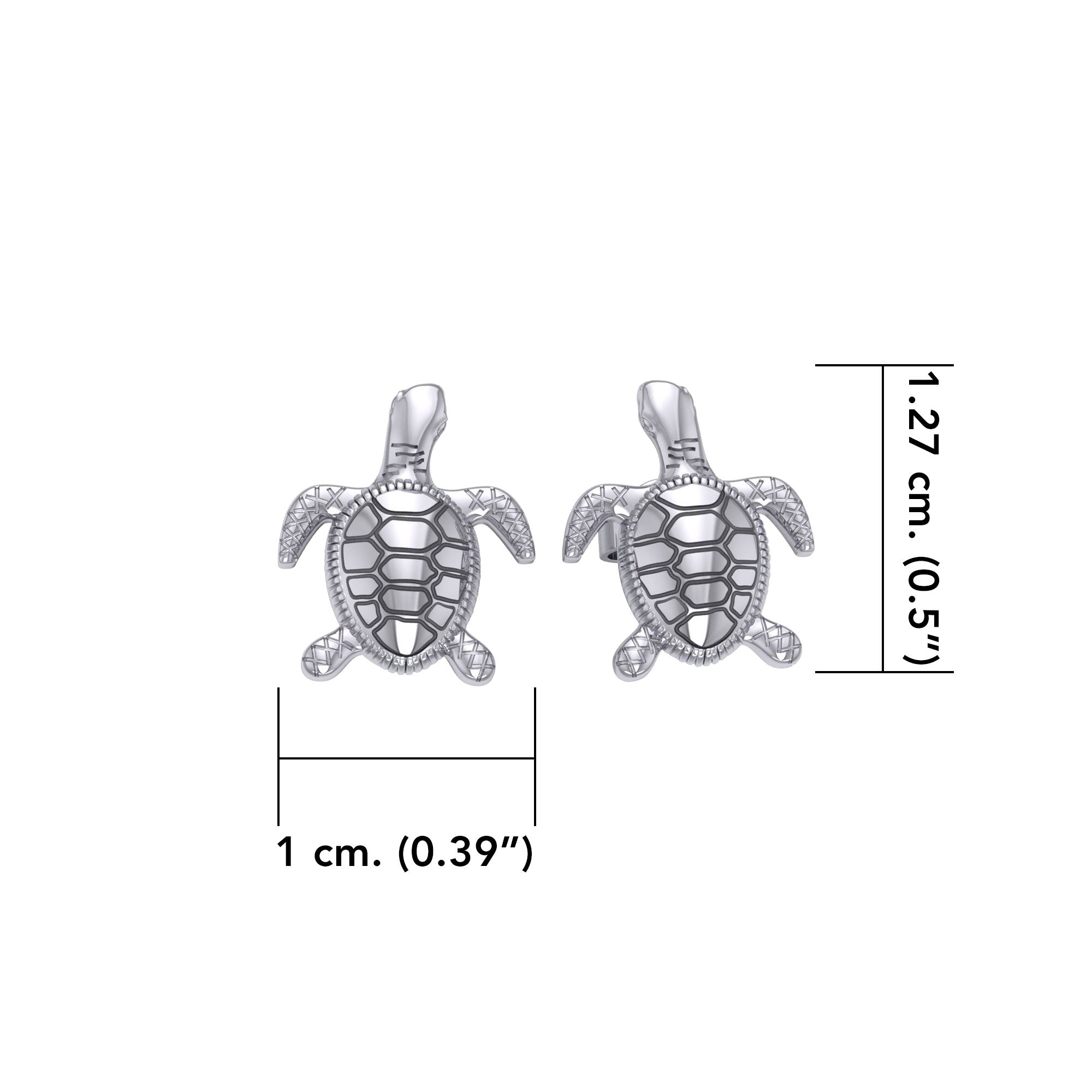 Turtle Sterling Silver Post Earring JE206