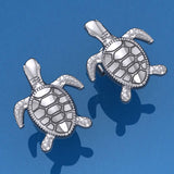 Turtle Sterling Silver Post Earring JE206