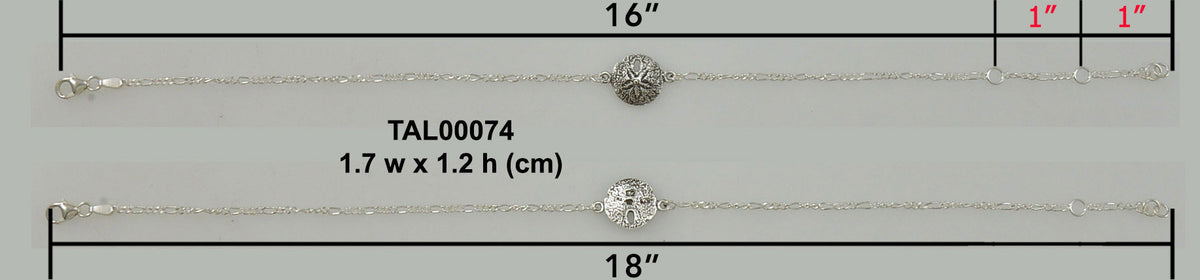 Sand Dollar Sterling Silver Custom made Necklace TAL074