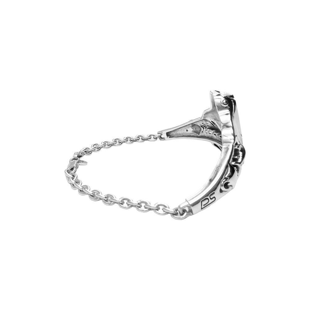 Manta Rays and Sharks Sterling Silver Chain Bracelet - DiveSilver Jewelry