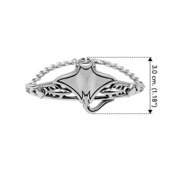 Manta Rays and Sharks Sterling Silver Chain Bracelet - DiveSilver Jewelry