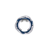 DiveSilver Manta Ray Silver Bead with Navy Blue Enamel TBD374