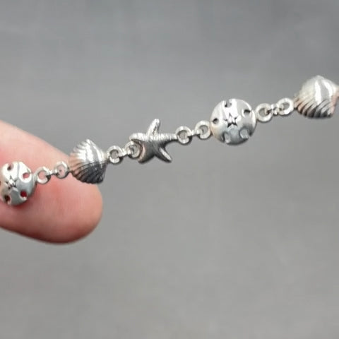 Beach Life Link Sterling Silver Bracelet TBG451