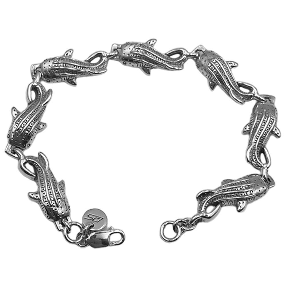 Whale Shark Sterling Silver Link Bracelet by DiveSilver