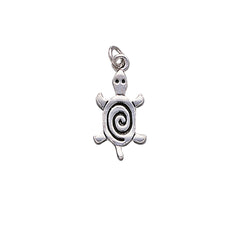 Turtle with Spiral Sterling Silver Charm