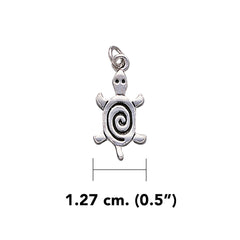 Turtle with Spiral Sterling Silver Charm