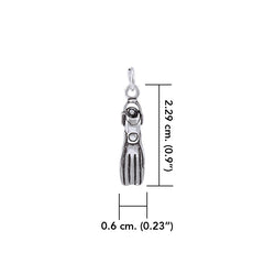 Diving Fin Sterling Silver Charm TC601