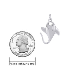 Small Manta Ray Sterling Silver Charm