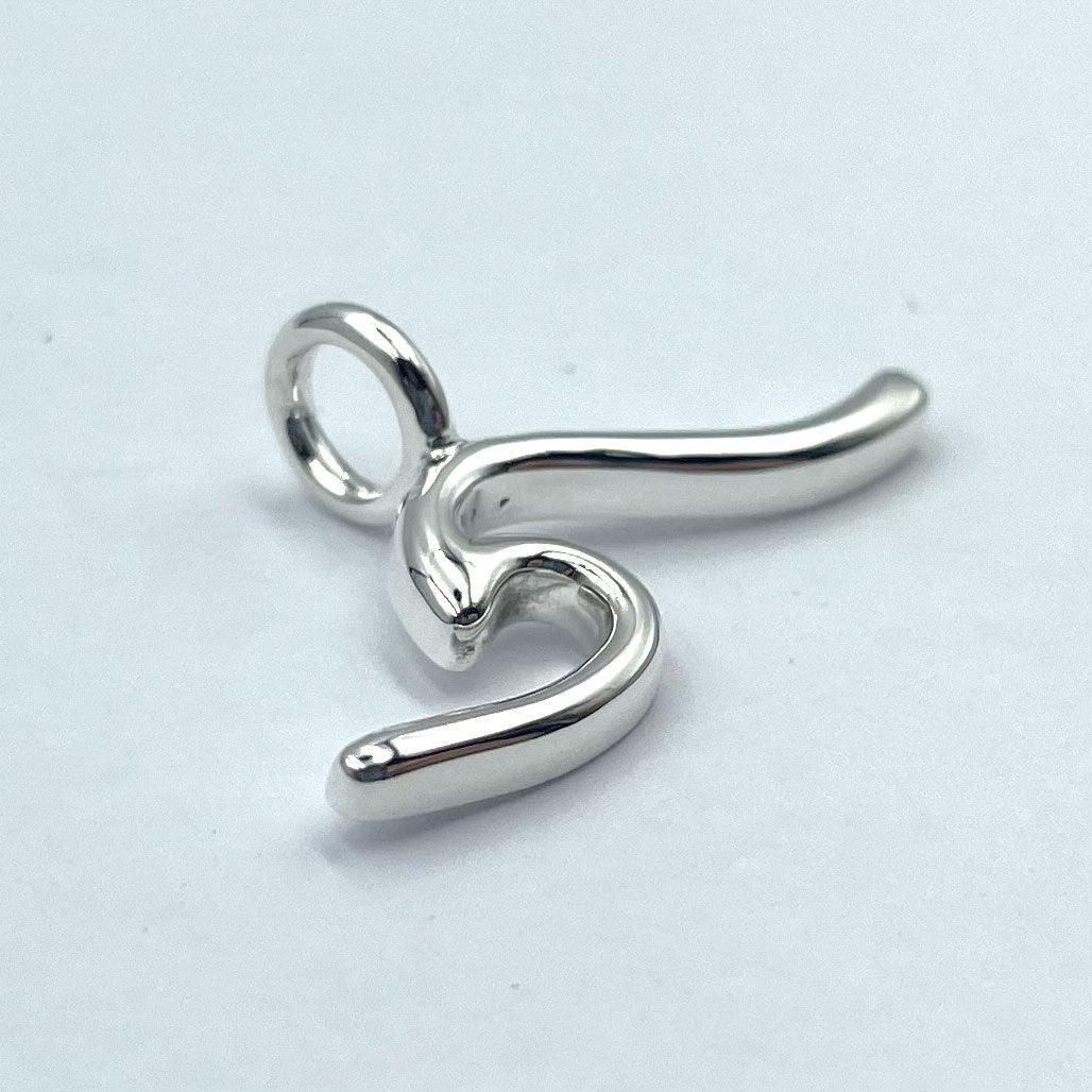 Sterling Silver Wave Charm - DiveSilver Jewelry