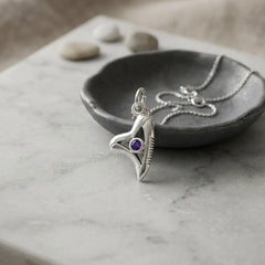 Shark Tooth with Gemstone Sterling Silver Charm TCM720