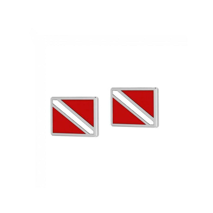 Dive Flag Sterling Silver Post Earring