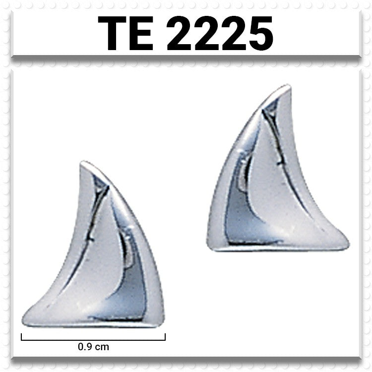 Shark Fin Sterling Silver Post Earrings TE2225