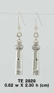 The beauty in Cape May Lighthouse ~ Sterling Silver Hook Earrings